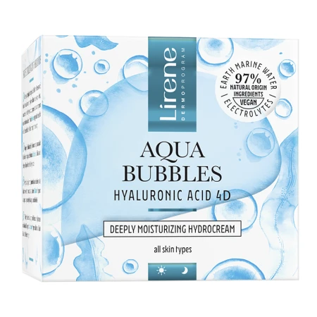 Hidro-crema cu acid hialuronic Aqua Bubbles, 50ml, Lirene