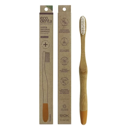 Periuta de dinti din bambus cu par Medium, 1 bucata, Ecodenta