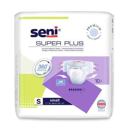 Scutece cu sistem inchis Super Plus Small, 10 bucati, Seni