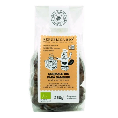 Curmale fara samburi FARA GLUTEN, 250g, bio, Republica BIO