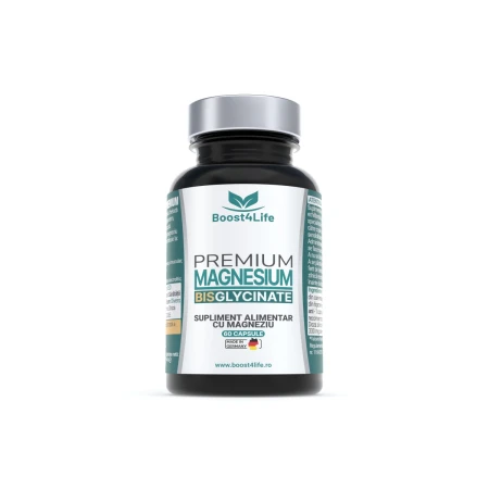 Magneziu bisglicinat Premium, 60 capsule, Boost4Life