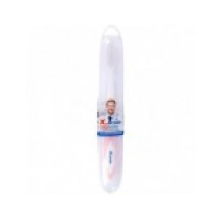 Periuta de Dinti Clasica, Zamo®, X.Brush Deep Clean, Efect Albirea Dintilor, Peri Extra-Soft, Culoare Roz