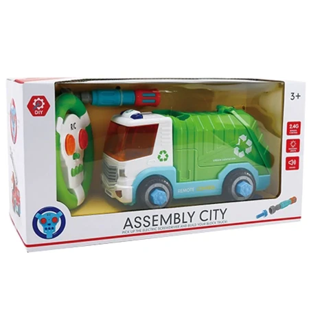 Camion de gunoi cu telecomanda de asamblat Ocie Assembly City