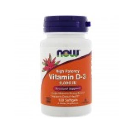 Vitamina D3, NOW Foods, Absorbtie Rapida, Intareste Sistemul Imunitar si Osos, 125mcg / 2.000 IU / portie, 240 capsule
