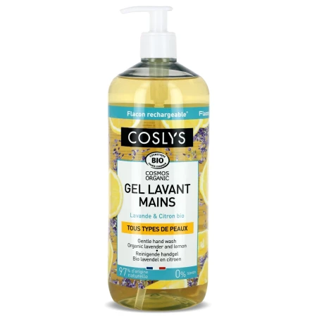 Gel bio pentru spalare pe maini cu extract de lamaie si lavanda, 1000ml, Coslys