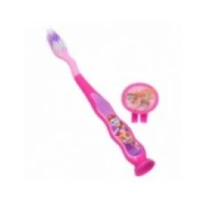 Periuta de Dinti pentru Copii, Firefly, Paw Patrol, cu Ventuza si Capac Calatorii, Varsta 3+ Ani, Soft, Roz