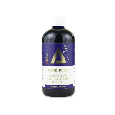 Mind Plus, sinergie de argint, platina si aur coloidal 20ppm, 480 ml, Pure Alchemy