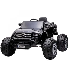 Masinuta electrica Mercedes X-Class Monster Truck, 180W, 4x4, roti moi, scaun tapitat, telecomanda, neagra