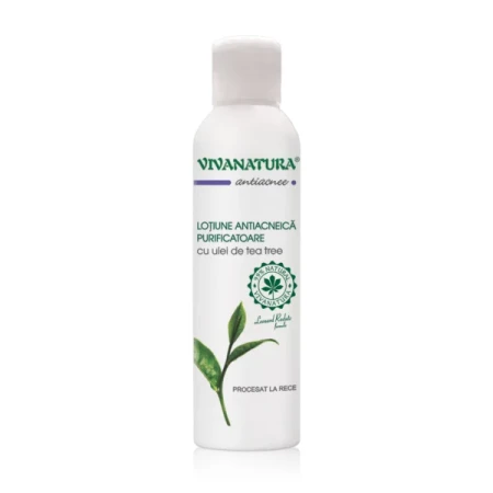 Loțiune Antiacneică Purificatoare cu Ulei de Tea-Tree,150 mililitri, Vivanatura