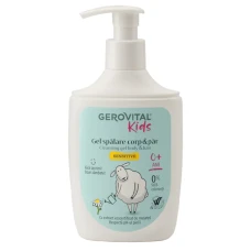 Gel spalare pentru corp si par Sensitive Gerovital Kids, 300ml, Gerovital