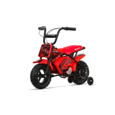 Mini Motocicleta electrica cu roti ajutatore, NITRO ECO Flee 300W 24V, culoare Rosu