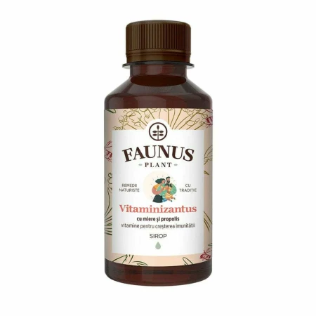 Sirop Vitaminizantus cu Miere si Propolis 200ml Faunus Plant