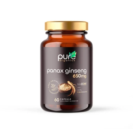 Panax ginseng – Performanta adaptogena - 60cps PureOrganics