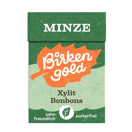 Drajeuri cu menta indulcite cu xylitol 30g Birkengold