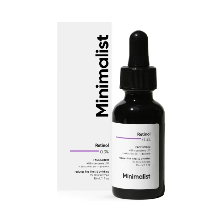 Ser riduri fine cu Retinol pur 0.3%, 30ml, Minimalist