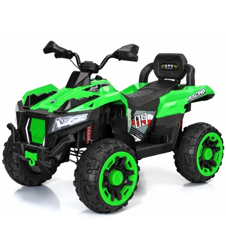 ATV electric pentru 2 copii Kinderauto SuperOffroad V2 4x4 180W 12V 12Ah premium, verde