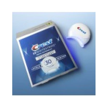 Cutie 19 x Plicuri, Benzi Albirea Dintilor, Crest, 3D White, Professional White + LED, cu lampa UV acceleratoare, 19 zile