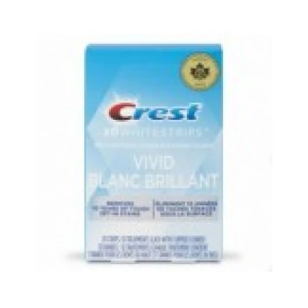 Benzi Albirea Dintilor, Crest, 3D White, Vivid Brilliant, 9% Concentratie, Cutie 10 Plicuri, 20 Benzi