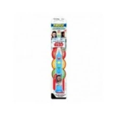 Periuta de Dinti pentru Copii, Firefly, Star Wars, Rey, Cronometru 1 min, Ventuza Stand-Up, cu Lumini, Soft, Albastra