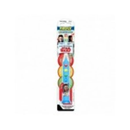 Periuta de Dinti pentru Copii, Firefly, Star Wars, Rey, Cronometru 1 min, Ventuza Stand-Up, cu Lumini, Soft, Albastra