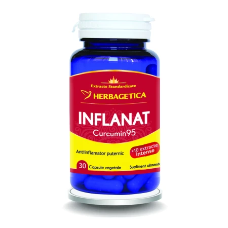 Inflanat+ Curcumin95, 30 capsule vegetale, Herbagetica