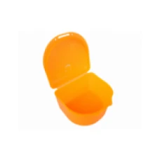 Cutie Depozitare, ZAMO®, pentru Proteza, Aparat Dentar, Lucrari Dentare, Marime Mare, Culoare Portocalie