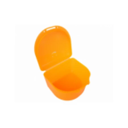 Cutie Depozitare, ZAMO®, pentru Proteza, Aparat Dentar, Lucrari Dentare, Marime Mare, Culoare Portocalie