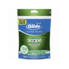 Set Ata Dentara, Crest, Oral-B, Glide, Scope Outlast, Tip Scobitoare, Cerata, Fibra Rezistenta, Aroma Menta, 150 buc