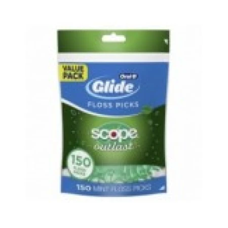 Set Ata Dentara, Crest, Oral-B, Glide, Scope Outlast, Tip Scobitoare, Cerata, Fibra Rezistenta, Aroma Menta, 150 buc