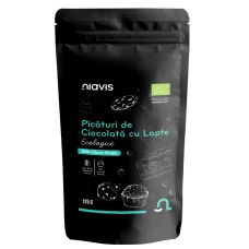 Picaturi de ciocolata cu lapte ecologice, 125g, Niavis