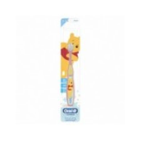 Periuta de Dinti Copii, Oral-B, Baby Disney, 0-3 ani, Extra-Soft, Personaj Pooh, Culoare Roz