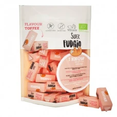 Caramele bio cu aroma de toffee fara gluten, 150g, Super Fudgio