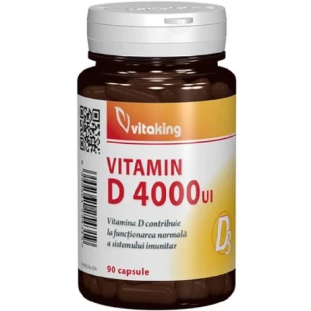 Vitamina D3 Forte 4000UI, 90 capsule, Vitaking