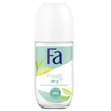 Deodorant roll-on anti-perspirant cu parfum de ceai verde Fresh & Dry, 50ml, Fa