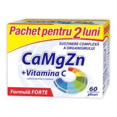 CaMgZn + Vitamina C, 60 plicuri, Zdrovit