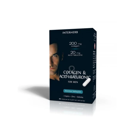 Colagen acid hialuronic for men, 30capsule, Interherb