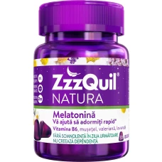 Melatonina Vitamina B6 Valeriana si Lavanda Natura, 30 jeleuri, ZzzQuil