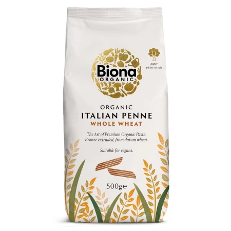 Penne din grau integral bio 500g Biona