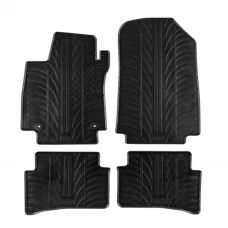 Covorase auto negre din cauciuc pentru RENAULT Clio IV Hatchback/ Clio Grandtour 2012-2019/ Captur I 2013-2019 Gledring