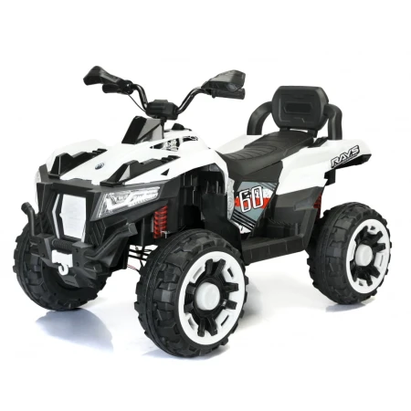 ATV electric pentru 2 copii Kinderauto SuperOffroad V2 4x4 180W 12V 12Ah premium, alb