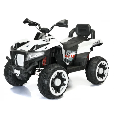 ATV electric pentru 2 copii Kinderauto SuperOffroad V2 4x4 180W 12V 12Ah premium, alb