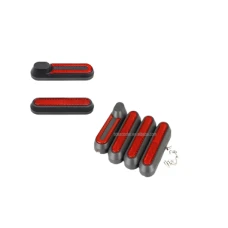 Set 4 capace reflectorizante roata spate pentru trotinete electrice Xiaomi (Rosu)