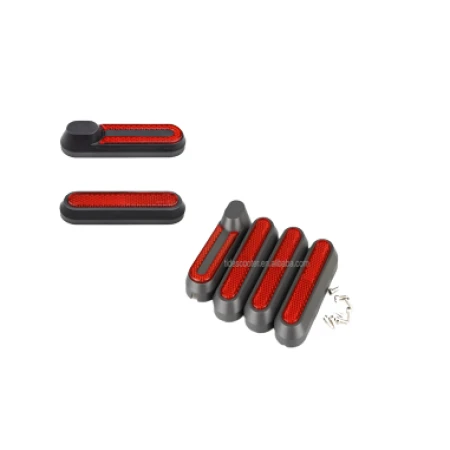 Set 4 capace reflectorizante roata spate pentru trotinete electrice Xiaomi (Rosu)