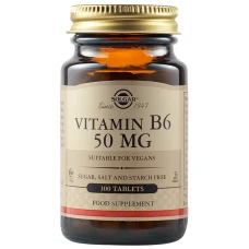 Vitamina B6 50mg, 100 tablete, Solgar