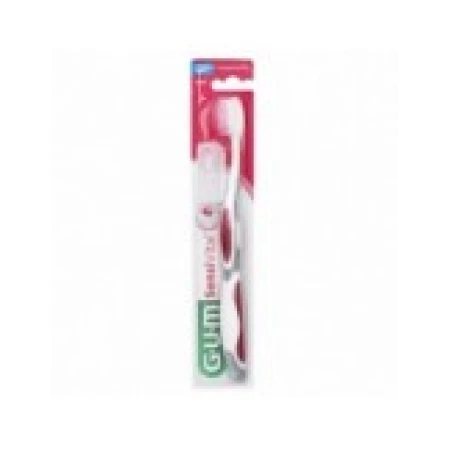 Periuta de Dinti Manuala, GUM, SensiVital 509, Periaj Profund si Delicat, Ultra-Soft, Culoare Alb-Rosu