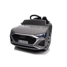 Masinuta electrica pentru copii, Audi SQ8, 70W, 12V, roti moi si scaun tapitat, gri
