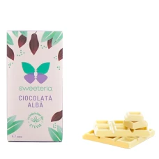 Ciocolata alba cu indulcitor, 100g, Sweeteria