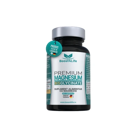 Magneziu bisglicinat Premium, 60 capsule, Boost4Life