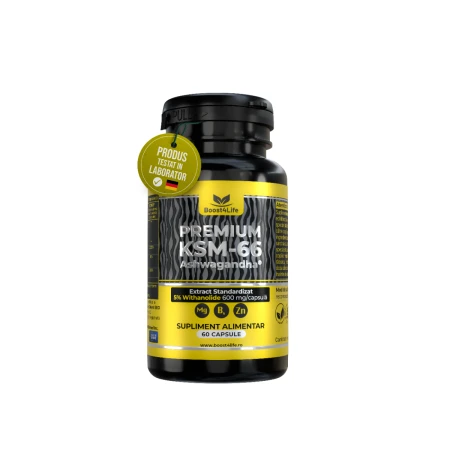 Ashwagandha premium KSM-66, 60 capsule, Boost4Life