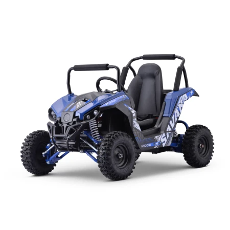 UTV electric pentru copii NITRO GoKid Savana 1200W 48V cu diferential, culoare albastra